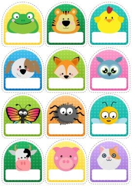 Stamps with animals for cabinets
