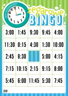 Zegar – bingo